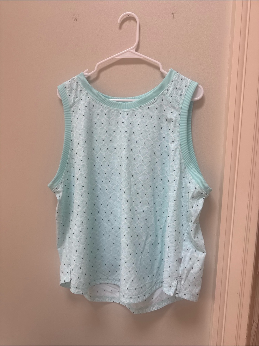 T by TALBOTS Performance Polo Blue Sleeveless Tank Tee Top size XL